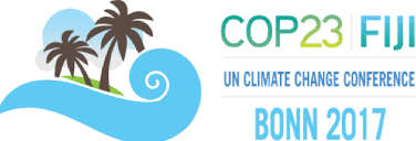 Logo konferencji COP23 Fiji, Konferencja ONZ w sprawie zmian klimatu, Bonn 2017.